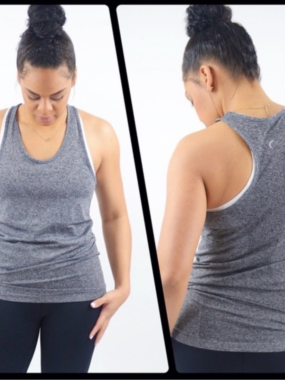 Zyia Copper charged Tank Top in Heather Gray
